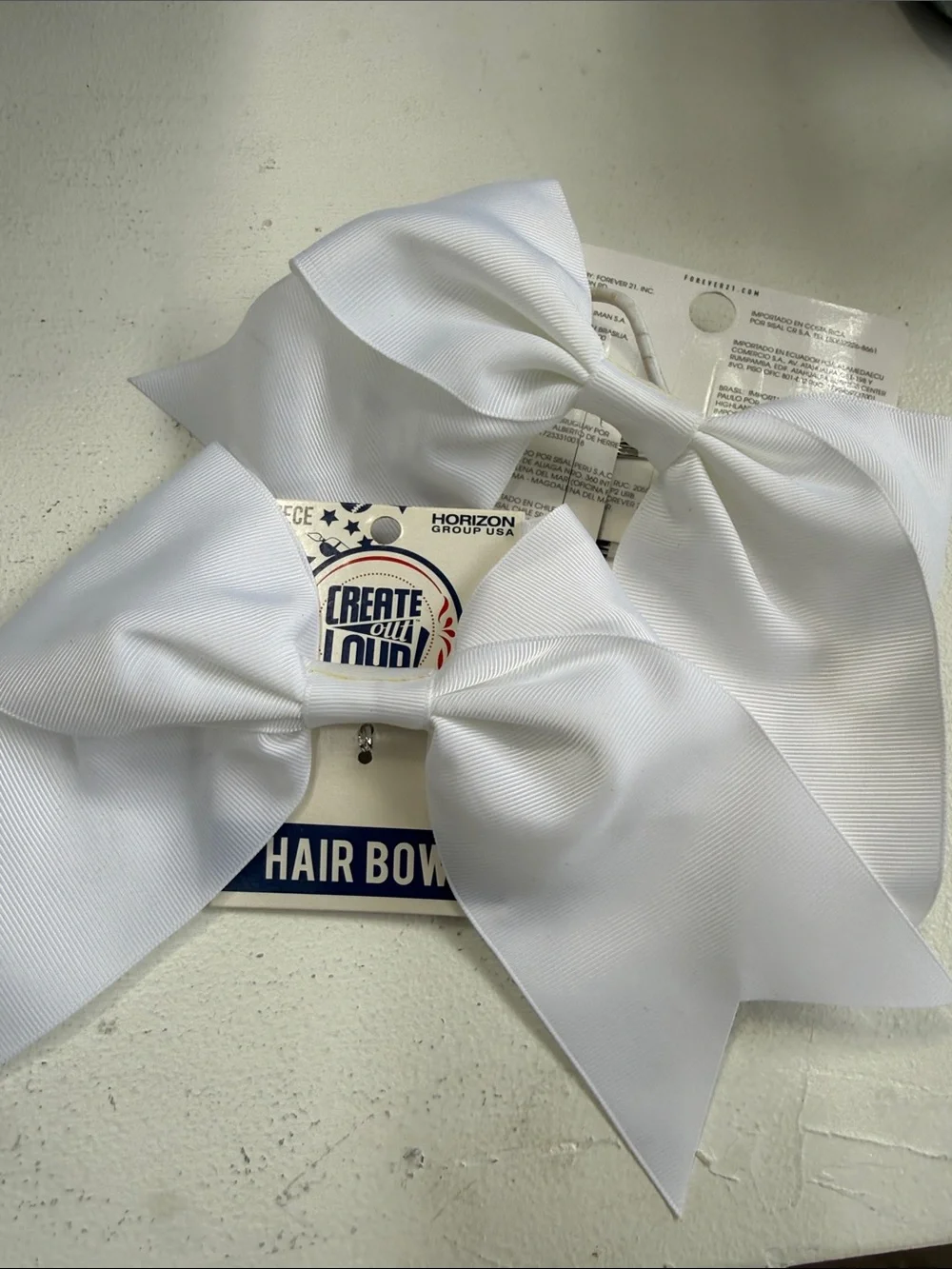 White Hair Bows & Pastel Glitter Bow Set for Kids